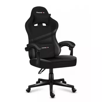 Cadeira gaming Huzaro FORCE 4.4 CARBON — assento desportivo almofadado em tecido, altura 115–125 cm, carga máx. 130 kg, base de aço, apoios de braços ajustáveis