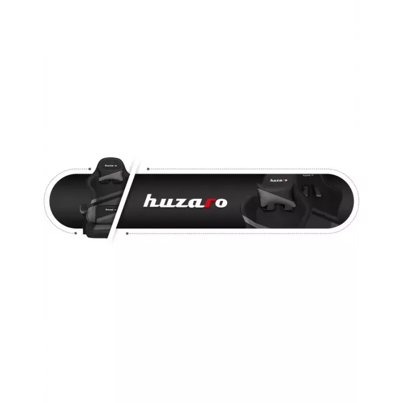 Cadeira gaming huzaro FORCE 4.4 com assento tipo concha preto cinzento — tecido mesh, máx. 130 kg, altura ajustável 45–55 cm, 5 rodas