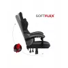 Cadeira gaming huzaro FORCE 4.4 com assento tipo concha preto cinzento — tecido mesh, máx. 130 kg, altura ajustável 45–55 cm, 5 rodas