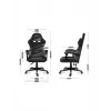 Cadeira gaming huzaro FORCE 4.4 com assento tipo concha preto cinzento — tecido mesh, máx. 130 kg, altura ajustável 45–55 cm, 5 rodas