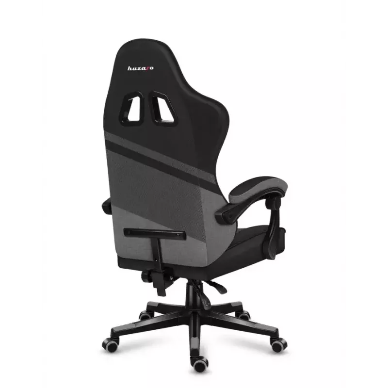 Cadeira gaming huzaro FORCE 4.4 com assento tipo concha preto cinzento — tecido mesh, máx. 130 kg, altura ajustável 45–55 cm, 5 rodas