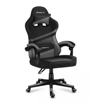 Cadeira gaming huzaro FORCE 4.4 com assento tipo concha preto cinzento — tecido mesh, máx. 130 kg, altura ajustável 45–55 cm, 5 rodas