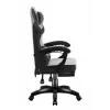 Cadeira gaming Huzaro Force 3.7 cinzento — cadeirão gaming ergonómico, altura ajustável 107,5–116,5 cm, largura do assento 47 cm