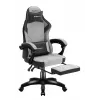Cadeira gaming Huzaro Force 3.7 cinzento — cadeirão gaming ergonómico, altura ajustável 107,5–116,5 cm, largura do assento 47 cm
