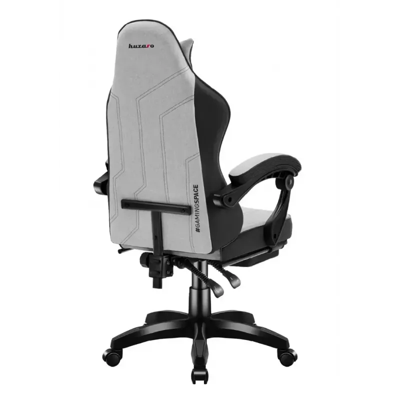 Cadeira gaming Huzaro Force 3.7 cinzento — cadeirão gaming ergonómico, altura ajustável 107,5–116,5 cm, largura do assento 47 cm