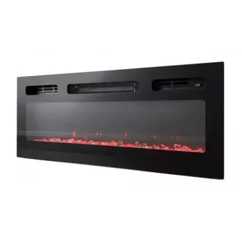 Móvel de TV Cama Meble EVA com lareira elétrica 180x40x52 cm grafite/grafite brilhante