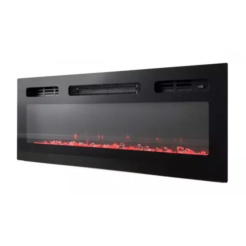 Móvel de TV Cama Meble EVA com lareira elétrica 180x40x52 cm grafite/grafite brilhante