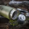 Garrafa térmica de almoço M-TAC UN-R02-750A 750 ml com colher de aço inoxidável dobrável, verde azeitona