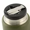 Garrafa térmica de almoço M-TAC UN-R02-750A 750 ml com colher de aço inoxidável dobrável, verde azeitona