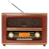 Rádio portátil Adler AD 1187 – FM, 10 W RMS, ecrã LCD, castanho, 300×140×210 mm