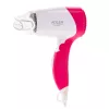 Secador de cabelo Adler AD 2259 — 1200 W, 2 velocidades, cabo dobrável, concentrador, rosa/branco