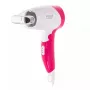 Secador de cabelo Adler AD 2259 — 1200 W, 2 velocidades, cabo dobrável, concentrador, rosa/branco