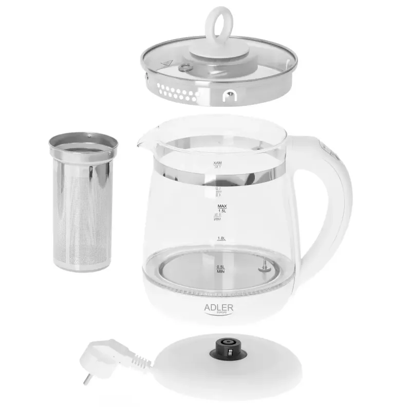 Chaleira elétrica Adler AD 1299 1,5 L 1850 W branca