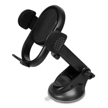 Suporte de telemóvel para automóvel IBOX H-9 ângulo ajustável universal compatível com smartphones, suporte com ventosa, preto, plástico