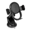 Suporte de telemóvel para automóvel IBOX H-9 ângulo ajustável universal compatível com smartphones, suporte com ventosa, preto, plástico