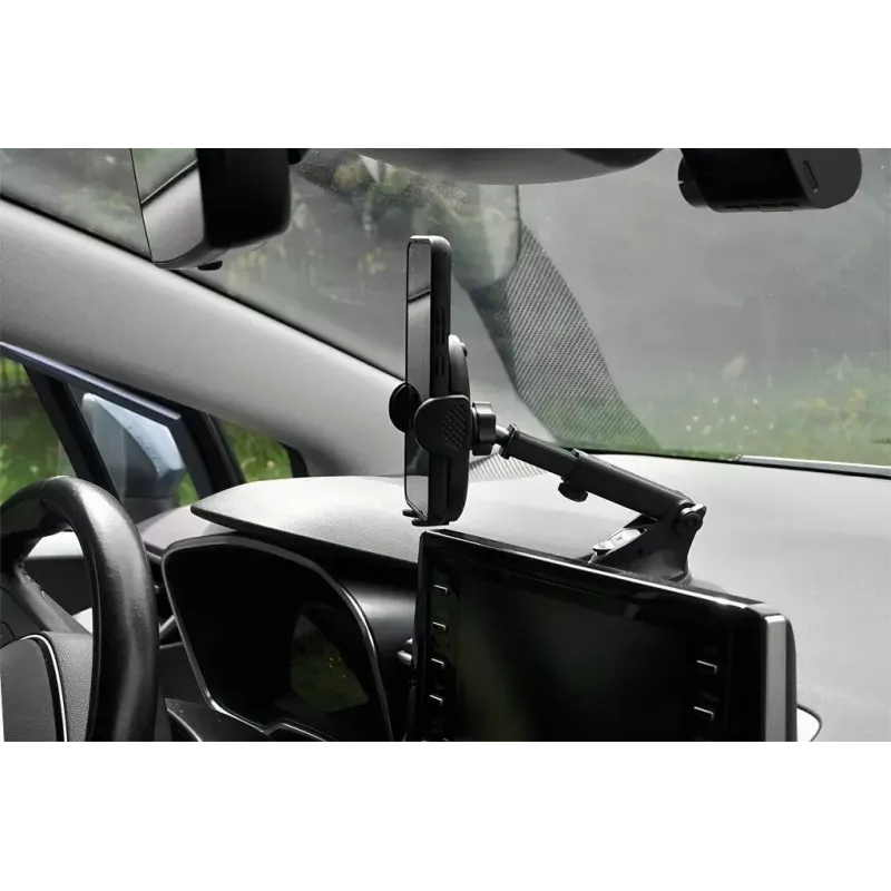 Suporte de telemóvel para automóvel IBOX H-9 ângulo ajustável universal compatível com smartphones, suporte com ventosa, preto, plástico