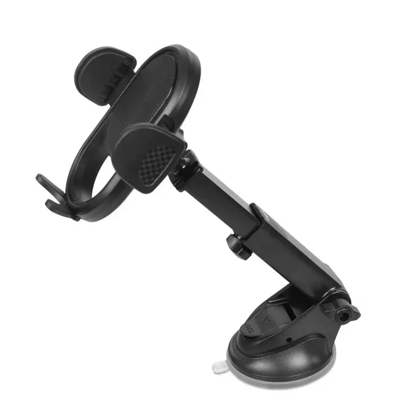Suporte de telemóvel para automóvel IBOX H-9 ângulo ajustável universal compatível com smartphones, suporte com ventosa, preto, plástico