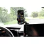 Suporte de telemóvel para automóvel IBOX H-9 ângulo ajustável universal compatível com smartphones, suporte com ventosa, preto, plástico