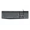 Teclado USB com fios IBOX Eris IKC2010G — tamanho completo 105 teclas, USB, cinzento/preto, resistente à água, cabo de 1,8 m