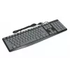 Teclado USB com fios IBOX Eris IKC2010G — tamanho completo 105 teclas, USB, cinzento/preto, resistente à água, cabo de 1,8 m