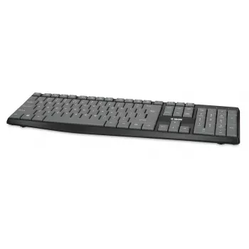 Teclado USB com fios IBOX Eris IKC2010G — tamanho completo 105 teclas, USB, cinzento/preto, resistente à água, cabo de 1,8 m