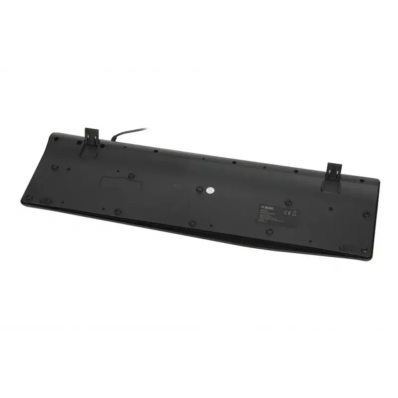 Teclado USB com fios IBOX Eris IKC2010B – tamanho completo 105 teclas, USB, resistente a salpicos, preto