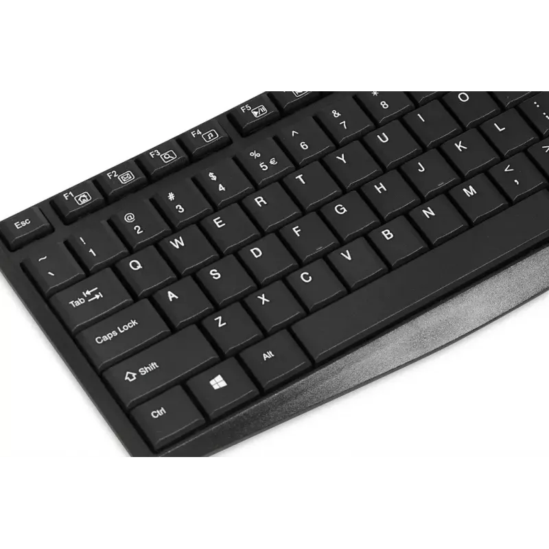 Teclado USB com fios IBOX Eris IKC2010B – tamanho completo 105 teclas, USB, resistente a salpicos, preto