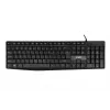 Teclado USB com fios IBOX Eris IKC2010B – tamanho completo 105 teclas, USB, resistente a salpicos, preto