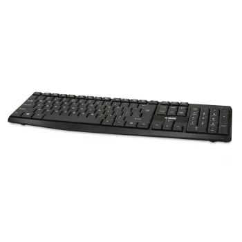 Teclado USB com fios IBOX Eris IKC2010B – tamanho completo 105 teclas, USB, resistente a salpicos, preto