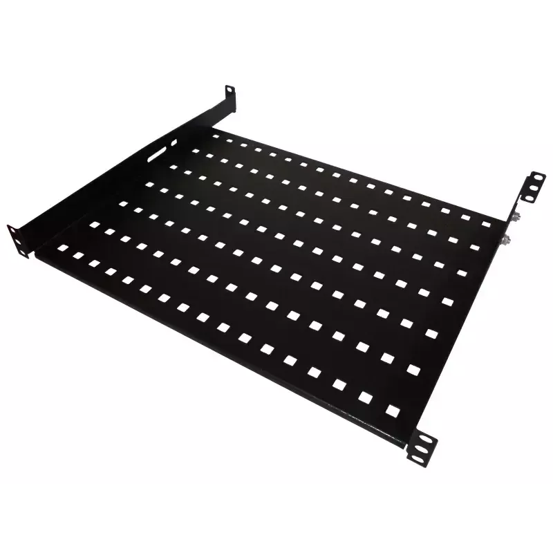 Prateleira para rack Alantec SA-P-19-1U-550-4-C-02 preta aço 19 polegadas 550 mm