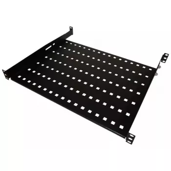 Prateleira para rack Alantec SA-P-19-1U-550-4-C-02 preta aço 19 polegadas 550 mm