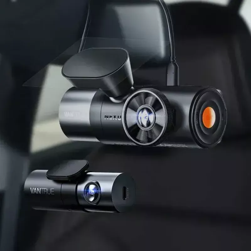 Dashcam VANTRUE N4 PRO dashcam de 3 canais, câmara principal 3840×2160, 165° frontal, 160° interior, GPS, Wi‑Fi, ecrã IPS, MicroSD até 512GB
