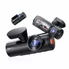 Dashcam VANTRUE N4 PRO dashcam de 3 canais, câmara principal 3840×2160, 165° frontal, 160° interior, GPS, Wi‑Fi, ecrã IPS, MicroSD até 512GB