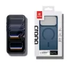 Capa de proteção MagSafe Crong Hybrid Matte Magnetic para iPhone 17 Pro — PC + TPU, azul-marinho translúcido