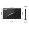Sharp 50HP6265E TV 127 cm (50 polegadas) 4K Ultra HD Smart TV Wi-Fi preto