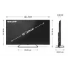 Sharp 55HP6265E TV 139,7 cm (55 polegadas) 4K Ultra HD Smart TV Wi-Fi preto