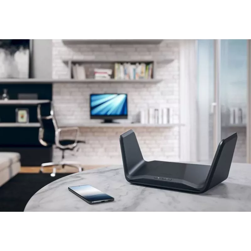 Netgear Nighthawk RAXE300 router sem fios, Wi-Fi 6E, switch de 4 portas