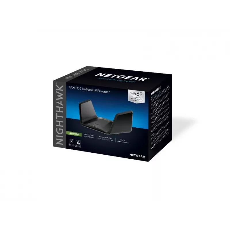 Netgear Nighthawk RAXE300 router sem fios, Wi-Fi 6E, switch de 4 portas