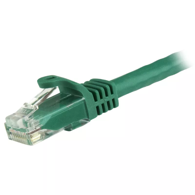 StarTech.com cabo Ethernet CAT6 de 15m – Verde cabo Ethernet Gigabit CAT 6 – 250 MHz 100 W PoE RJ45 UTP cabo de rede/patch com proteção da patilha e alívio de tensão, testado individualmente