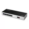 StarTech.com dock USB-C e USB-A - Dock dual-monitor 4K 60Hz DisplayPort + HDMI - Estação de acoplamento USB 3.0 híbrida para portáteis USB-C ou USB-A - 6x USB Type-A, GbE - USB 3.1 Gen 1 - Mac/Windows