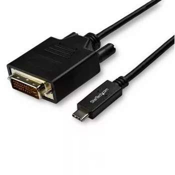 StarTech.com cabo USB-C para DVI de 10ft (3m) – 1080p (Single Link) cabo adaptador USB Type-C (DP Alt Mode HBR2) para DVI-Digital vídeo – Funciona com Thunderbolt 3 – Portátil para monitor/ecrã DVI