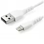 StarTech.com cabo USB-A para Lightning branco robusto de 3 pés (1m) – Cabo de carregamento/sincronização USB Type-A para Lightning de alta resistência com fibra aramida – Certificado Apple MFi iPad/iPhone 12