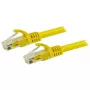 StarTech.com cabo Ethernet CAT6 de 7,5m - Amarelo cabo Ethernet Gigabit CAT 6 - 250MHz 100W PoE RJ45 UTP cabo de rede/patch sem patilha com alívio de tensão testado individualmente