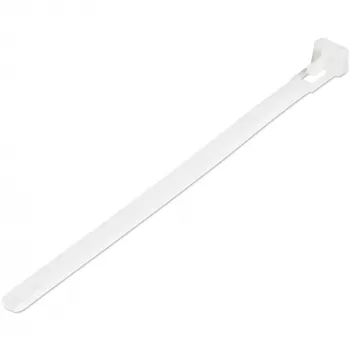 StarTech.com abraçadeiras reutilizáveis de 15 cm – 7 mm de largura, 35 mm de diâmetro de feixe, 22 kg de resistência à tração, abraçadeiras de nylon removíveis, interior/exterior, 94V-2/UL listado, 100 unidades – Branco