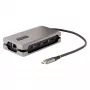 StarTech.com adaptador multiporta USB-C, 4K 60Hz HDMI 2.0b, HDR, hub USB 3.2 Gen 2 10Gbps (2xUSB-C, 1xUSB-A), 100W PD Pass-Through, Mini Travel Dock, cabo de 12 polegadas/30cm, estação de acoplamento para portátil