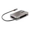 StarTech.com adaptador multiporta USB-C, 4K 60Hz HDMI 2.0b, HDR, hub USB 3.2 Gen 2 10Gbps (2xUSB-C, 1xUSB-A), 100W PD Pass-Through, Mini Travel Dock, cabo de 12 polegadas/30cm, estação de acoplamento para portátil