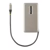 StarTech.com adaptador multiporta USB-C, 4K 60Hz HDMI 2.0b, HDR, hub USB 3.2 Gen 2 10Gbps (2xUSB-C, 1xUSB-A), 100W PD Pass-Through, Mini Travel Dock, cabo de 12 polegadas/30cm, estação de acoplamento para portátil