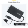 StarTech.com adaptador USB para dual-HDMI, USB-A/C para 2x ecrãs HDMI (1x 4K30Hz, 1x 1080p), dongle USB-A para C integrado, cabo de 11 cm, adaptador USB 3.0 para HDMI, Windows e macOS