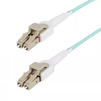 StarTech.com cabo de fibra ótica LC para LC (UPC) OM4 comutável de 5m (16.4ft) 50/125µm, 100G, mudança de polaridade sem ferramentas, baixa perda de inserção – Cabo jumper de fibra LSZH