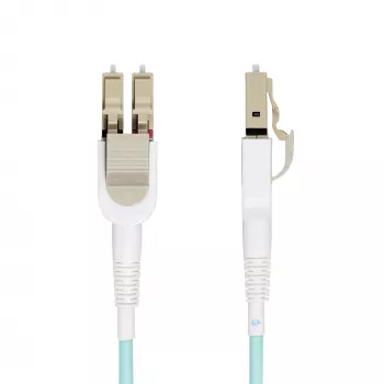 StarTech.com cabo de fibra ótica LC para LC (UPC) OM4 comutável de 5m (16.4ft) 50/125µm, 100G, mudança de polaridade sem ferramentas, baixa perda de inserção – Cabo jumper de fibra LSZH